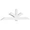 Ekena Millwork Redmond Architectural Grade PVC Gable Bracket, 108"W x 27"H x 4"D x 6"F, 6/12 Pitch GBP108X27X0406RED00 - alternate 1